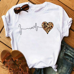 T-<span class=keywords><strong>Shirt</strong></span> d'été à <span class=keywords><strong>manches</strong></span> <span class=keywords><strong>courtes</strong></span> pour femmes, vêtements imprimés léopard des années 90, T-<span class=keywords><strong>shirt</strong></span> en <span class=keywords><strong>coton</strong></span> à col rond pour femmes - Product Image 1