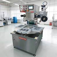 HYPERVAC Industriële Automatische Traysealmachine Draaitafel Voedsel Tray Sealer Vers Vlees Fruit Groente Verpakking 304