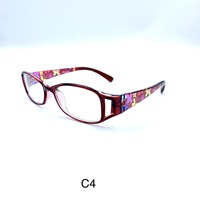 VisualMate Haute Qualité À La Main Rectangle Optique Cadres Floral Temple TR90 Lunettes pour Hommes Femmes