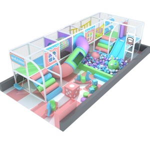 Parque Infantil Interior Pequeño de Buena Calidad para Centro Comercial, Temática Macaron, Castillo Inflable con Tobogán Pequeño - Product Image 1