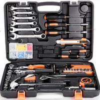 Kit d'outils complet pour la rénovation de la maison, boîte à outils spéciale pour charpentier et électricien, ensemble d'outils manuels et électriques
