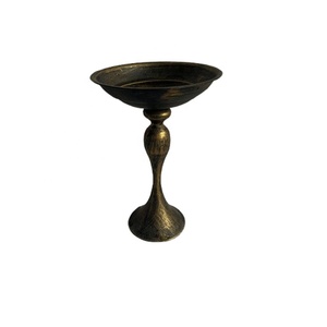 Bahçe çim Yard için Vintage kase ile ayakta serbest duran <span class=keywords><strong>Metal</strong></span> kuş banyosu - Product Image 1