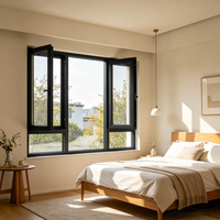 Ventana Oscilobatiente Sunnysky con Modo de Ventilación Nocturna Seguro, Resistente a la Lluvia, Posición Inclinable y Operación Segura para Niños