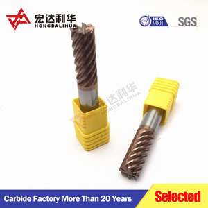 Fraise carrée en carbure monobloc de 8 mm à 4 dents, revêtement TiSiN, HRC55, fraise à bout plat - Product Image 5