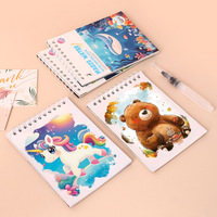Livre de peinture à l'eau portable pour enfants, livre de coloriage à l'eau magique de poche, animaux, licorne, océan, livre d'art