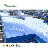 Automatique petite bouteille PET printemps minéral eau potable pure embouteillage et capsulage équipement machine usine projet prix