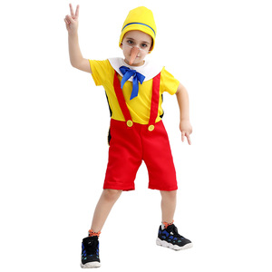 Costume de cosplay Pinocchio pour enfants, avec nez long, pour spectacle d'Halloween, 5-7 ans, trois couleurs disponibles - Product Image 2