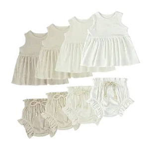 Neugeborene Baby kleidung Set Kinder mantel einfarbig süße reine Farbe Mesh gewebte Mantel ärmellose Neugeborene Kinder kleidung