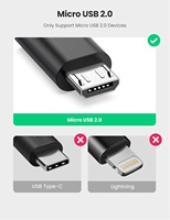 OEM ODM Micro USB macho a USB hembra 2,0 OTG On-The-Go Cable Converter para S7 LG, unidad flash, ratón, teclado, controlador de juegos