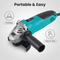 Meuleuse d'angle électrique portative légère pour le travail du bois, réglable, sans balais, avec interrupteur à glissière