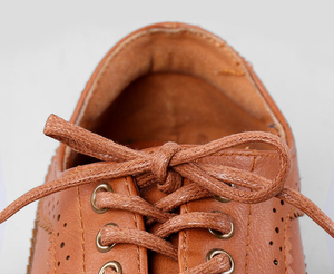 Lacets en cuir pour hommes, 100% coton véritable, cirés et sans cire, logo OEM - Product Image 3