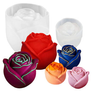 Antiadhésif 3D Rose Fleur Bougies <span class=keywords><strong>Silicone</strong></span> Savon Moules <span class=keywords><strong>Pour</strong></span> Bricolage <span class=keywords><strong>Résine</strong></span> Époxy Rose Boule <span class=keywords><strong>Silicone</strong></span> Glace <span class=keywords><strong>Moulage</strong></span> Bougie Moule - Product Image 2