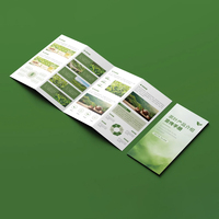 Brochure promotionnelle pliée de plusieurs pages fabriquée en usine Promotion de produits en papier brillant Menu de promotion d'entreprise