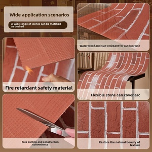 Văn hóa cổ vật liệu xi măng gạch và sứ mềm đá thiết kế hiện đại tấm lớn cho biệt thự bên ngoài bức tường - Product Image 3