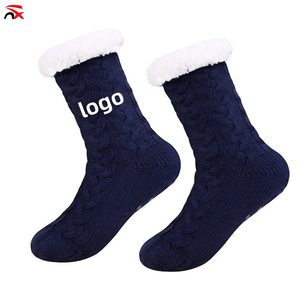 Bán Buôn New Dành Cho Người Lớn Nhà Nhiệt Vớ Dày Mùa Đông Mờ Chống Slipsocks Ấm Cúng Dài Nhà Phụ Nữ Vớ Màu Đỏ Vớ Tinh Khiết - Product Image 2