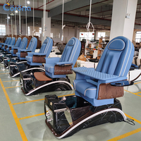 Fauteuil de massage électrique pour les pieds, couleur personnalisée, luxe, pour salon de manucure, avec système vapeur
