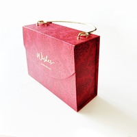 Caja de Regalo Portátil de Diseño Personalizado de Alta Gama con Grabado y Laminado Mate, Caja de Lujo para Joyería y Cosméticos con Asa