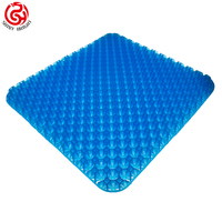 Coussin de siège en gel bleu avec housse antidérapante au design sportif et double refroidissement en silicone Taille personnalisée Cool Tpe Coussin de siège de voiture