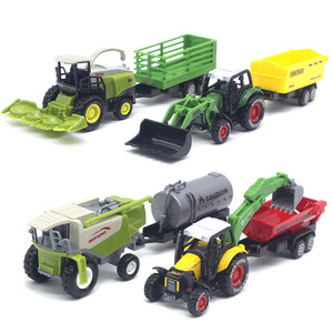 LASIVE TOYS New 4-Piece Farm Toy Car Model Set Durable Alloy Farmer Harvester Tractor and <strong>Truck</strong> Cross-Border All-Made Alloy - Product Image 5
