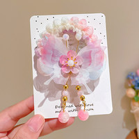 Élastiques à Cheveux pour Enfants 2026 Nouveau Style Super Féerique Vintage Floral Papillon Mignon Haute Élasticité Filles Style Princesse