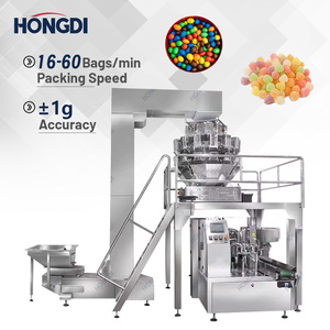 Machine d'emballage automatique multi-têtes pour sachets de snacks et de noix avec alimentation par convoyeur - Product Image 2