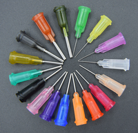 Aiguille de distribution de colle en plastique multicolore 34G moderne et économique avec vis de 1/2 pouce