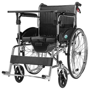Wheelchair <b>Folding</b> Lightweight With <b>Commode</b> Table Portable For Home Use Disabled Elderly People - Product Image 2