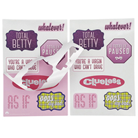 Feuilles d'autocollants A4 A5 en vinyle blanc épais et brillant pour la promotion du baiser autocollants en PVC pour animaux de compagnie