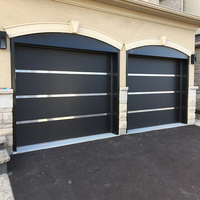 Puerta de Garaje de Vidrio sin Marco OUNA con Paneles Dobles Templados, Diseño Automático Moderno y Minimalista para Villas de Lujo