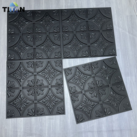 Vente en gros de plafond suspendu pour maison Dalle de plafond en PVC faux 3D blanc mat Dalle de plafond grise Imperméable 24x24