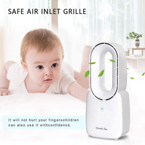 Ventilateur de bureau portable USB sans pales <span class=keywords><strong>Feigo</strong></span>, best-seller, avec lumière LED 5 couleurs, batterie 2200 mAh pour la maison, le bureau, la voiture, le camping-car - Product Image 5