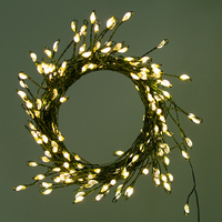 Guirlandes lumineuses à piles LED pour Noël, 8 modes, fil de cuivre vert, guirlandes lumineuses de type pétard, 100/200 LED
