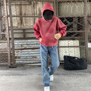 Sudadera con Capucha de Cachemira de Alta Calidad, Efecto Desgastado por el Sol, Personalizada, Lavado Ácido con Piedras, 100% Algodón para Hombre - Product Image 3