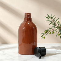 Bouteille vide en plastique personnalisée et colorée de 500 ml pour emballage cosmétique, shampoing, après-shampoing, gel douche, lotion, avec pompe