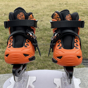 Nhà Máy Bán buôn tùy chỉnh 2025 mô hình mới Chất lượng cao Chuyên Nghiệp 2 trong 1 màu đen vàng Inline Giày trượt và <span class=keywords><strong>Ice</strong></span> Skate - Product Image 2