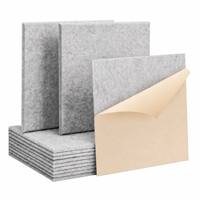 Panneaux acoustiques en fibre de polyester écologiques, panneaux muraux insonorisants modernes, montage par colle pour bureau, cinéma, salle de sport, maison