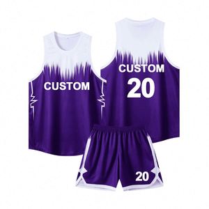 Reversible Adult Jersey Heat-Transfer Printed Stretch <b>Mesh</b> Basketball Uniform Sets Sleeveless Dry Fit Anti-Bacterial - Product Image 4