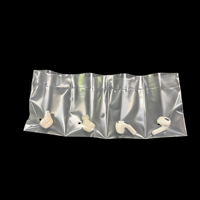 Sac en plastique PE transparent à 4 compartiments |   Pochette d'emballage jetable pour petits articles, écouteurs, bijoux, électronique |   Conception avec trou de suspension
