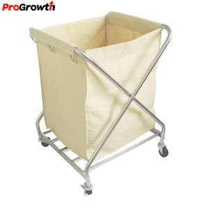 Servizio alberghiero carretto biancheria in acciaio inox a forma di cono lavanderia sporca biancheria produttore di carrelli di pulizia all'ingrosso - Product Image 3