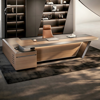 Bureau de direction modulaire minimaliste en forme de L, table de bureau de luxe, design moderne, mobilier de bureau en bois