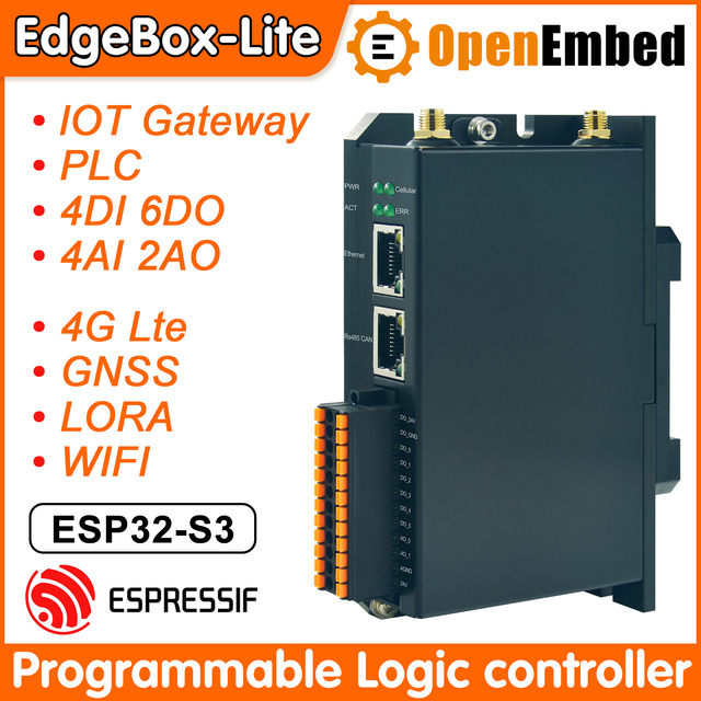 OpenEmbed ESP32-S3 PLC Controller Industrial IoT Gateway Automation Control System RS485/Ethernet/USB PLC Controller