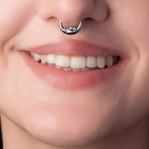 Anillo de Nariz de Acero Inoxidable con Zirconia, Diseño Exclusivo, Modelo 2025, Unisex, Joyería <span class=keywords><strong>Piercing</strong></span> - Product Image 3