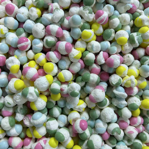 Bonbons gélifiés moelleux aux saveurs fruitées personnalisés OEM avec revêtement, forme de boule douce, emballage en boîte - Vente chaude de collations - Product Image 4