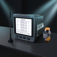 ES600-12 Appareil de mesure de température intelligent sans fil triphasé 12 canaux avec écran LCD, RS485 Modbus RTU, moniteur de puissance