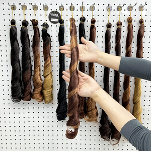 Vente en Gros Cheveux Bouclés Soie à la Française 12 Pouces 14 Pouces 24 Pouces 150 g/pièce Tresses Bouclées en Spirale Ondulation Lâche Cheveux au Crochet en Fibre Kanekalon - Product Image 3