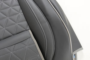 Housse de siège de voiture personnalisée GANE3D adaptée à la Ford F350, en cuir respirant et résistant à l'usure, <span class=keywords><strong>gris</strong></span> foncé - Product Image 5