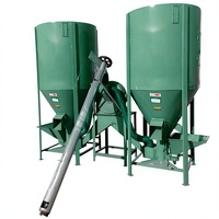 Machine à broyer et à mélanger les aliments pour volailles de petite ferme, capacité de 2 tonnes/h, équipement de broyage et de mélange des aliments, structure compacte, haute efficacité