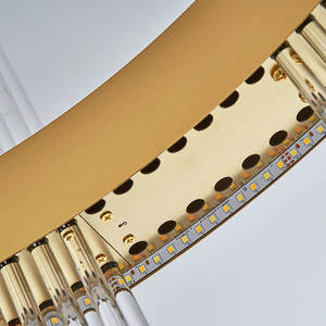 Lampes suspendues décoratives modernes pour chambre intérieure Lustre ovale en cristal LED K9 de taille moyenne fourni en usine - Product Image 5