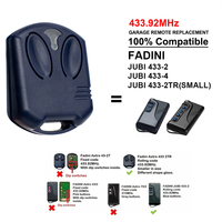 Télécommande de porte de garage à code roulant 433 MHz pour émetteur portable JUBI 433-2 JUBI 433-4 JUBI 433-2TR