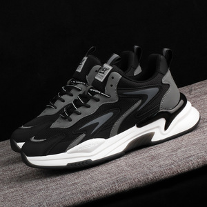 Chaussures de course et de tennis en mesh avec logo personnalisé, respirantes, de bonne qualité, chaussures de marche épaisses pour hommes - Product Image 4